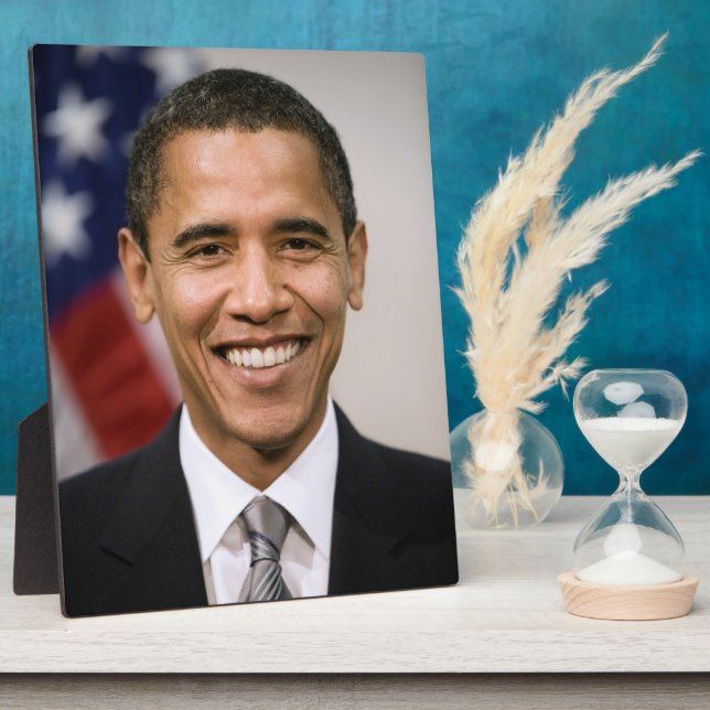 American President Elect Barack Obama  Plaque (Side)