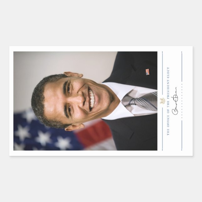 American President Elect Barack Obama  Rectangular Sticker (Front)