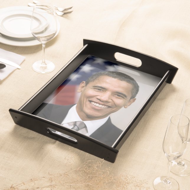 American President Elect Barack Obama  Serving Tray (Front)