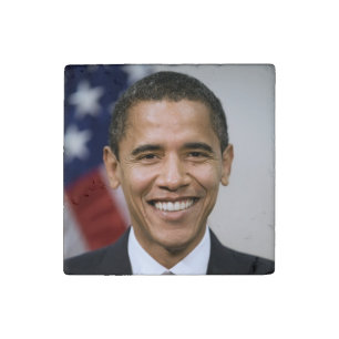 American President Elect Barack Obama Stone Magnet