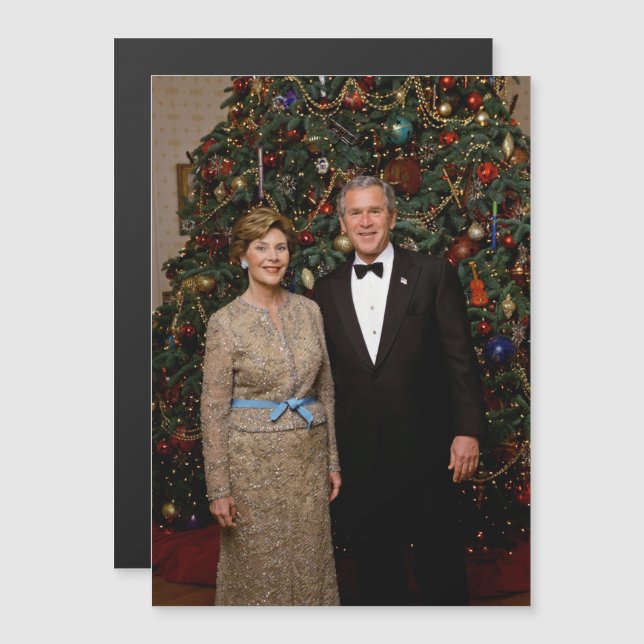 American President George Bush Christmas Card (Front/Back)