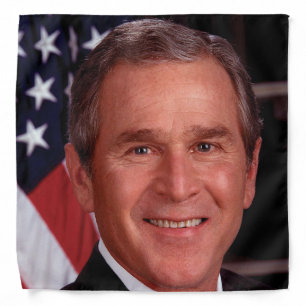 American President George Bush Christmas Card Bandana
