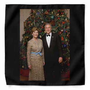 American President George Bush Christmas Card Bandana