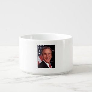 American President George Bush Christmas Card Bowl