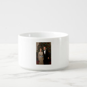 American President George Bush Christmas Card Bowl