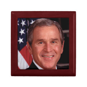 American President George Bush Christmas Card Gift Box