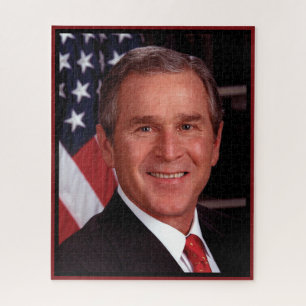 American President George Bush Christmas Card Jigsaw Puzzle