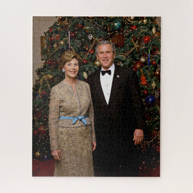 American President George Bush Christmas Card Jigsaw Puzzle (Vertical)