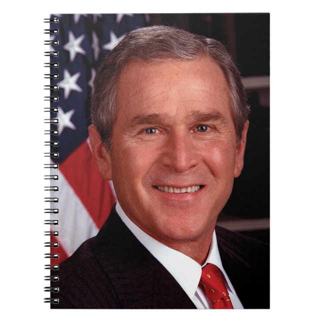 American President George Bush Christmas Card Notebook (Front)