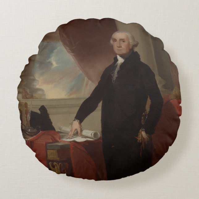 American President George Washington Lansdowne  Round Pillow (Front)