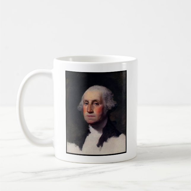 American President George Washington Painting Coffee Mug (Left)