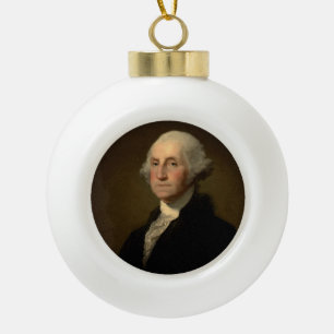 American President George Washington, Stuart Ceramic Ball Christmas Ornament