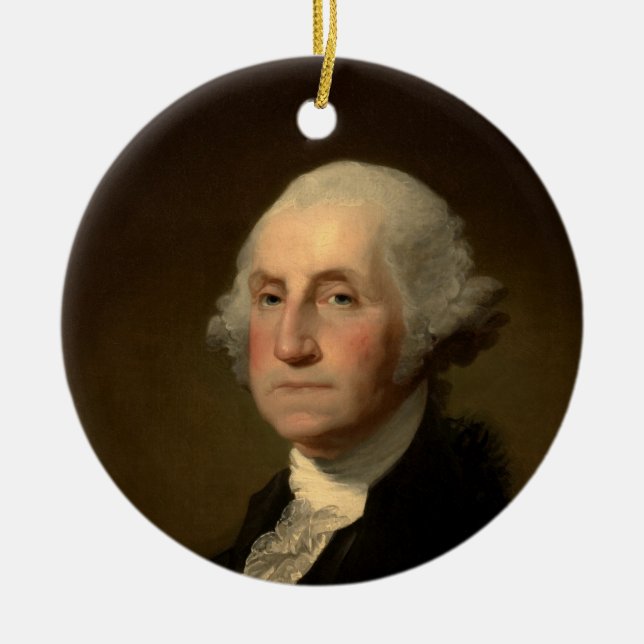 American President George Washington, Stuart Ceramic Ornament (Front)