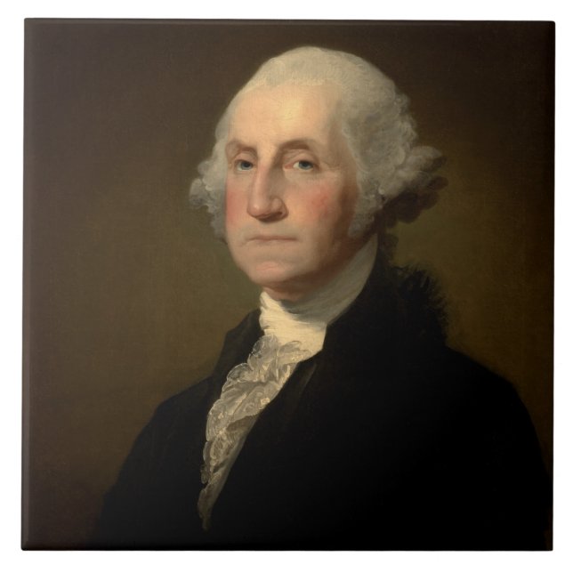American President George Washington, Stuart Ceramic Tile (Front)