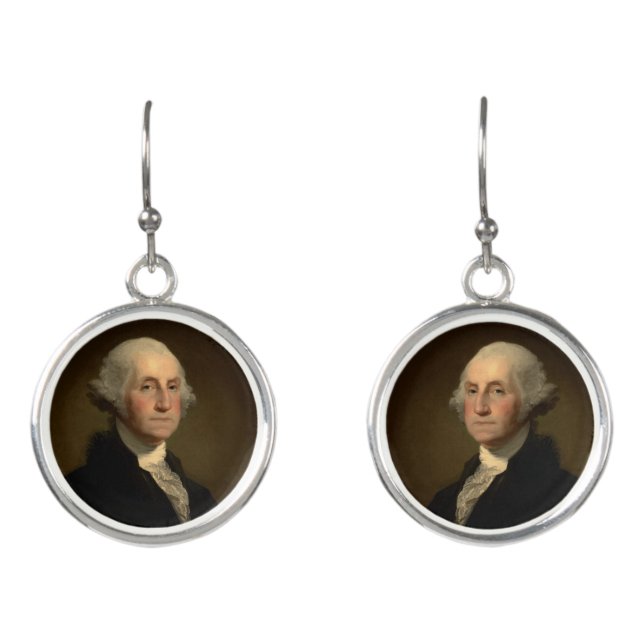 American President George Washington, Stuart Earrings (Front)