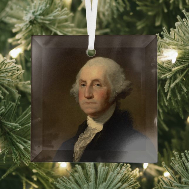 American President George Washington, Stuart Glass Ornament (Insitu)