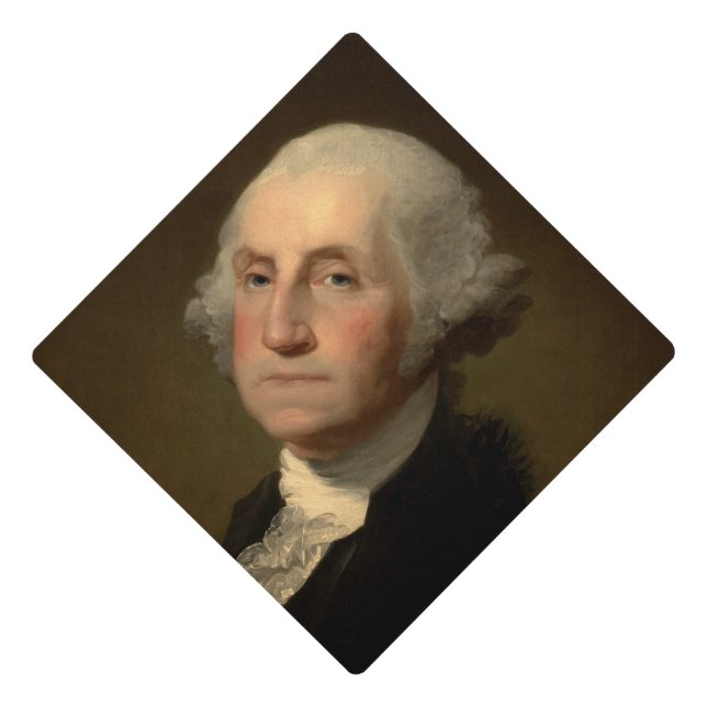 American President George Washington, Stuart Graduation Cap Topper (Front)