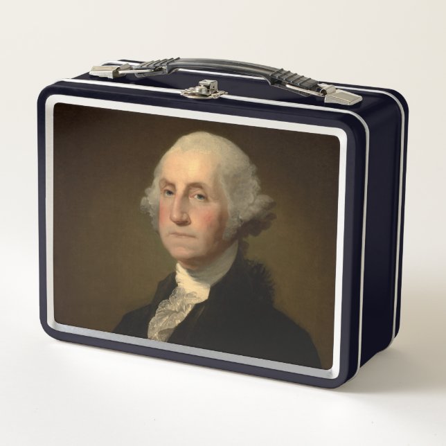 American President George Washington, Stuart Metal Lunch Box (Front)