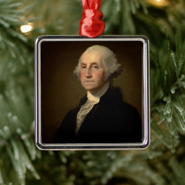 American President George Washington, Stuart Metal Ornament (Tree)