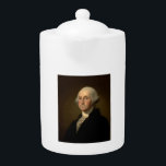 American President George Washington, Stuart Teapot<br><div class="desc">American President George Washington, Stuart : George Washington 1st American President by Stuart. On April 30, 1789, George Washington, standing on the balcony of Federal Hall on Wall Street in New York, took his oath of office as the first President of the United States. “As the first of every thing,...</div>