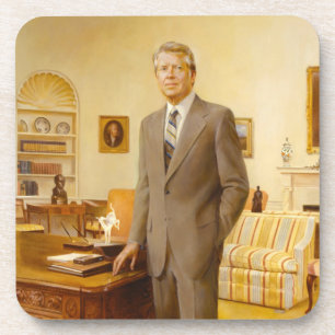 American President James Earl Carter Oval Office Beverage Coaster