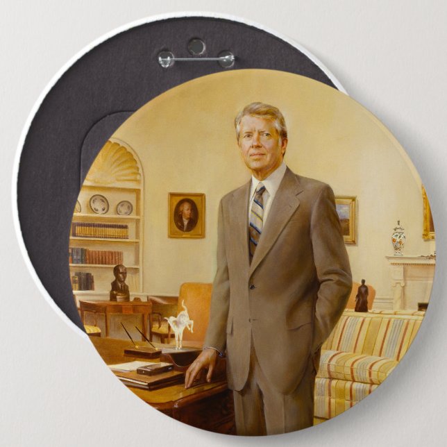 American President James Earl Carter Oval Office Button (Front & Back)