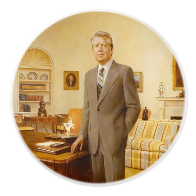 American President James Earl Carter Oval Office Ceramic Knob (Front)
