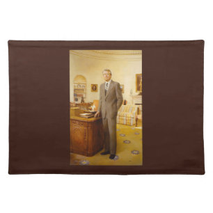 American President James Earl Carter Oval Office Cloth Placemat