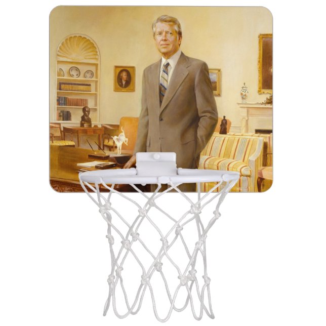 American President James Earl Carter Oval Office Mini Basketball Hoop (Front)