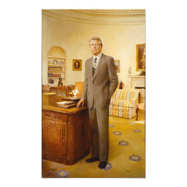 American President James Earl Carter Oval Office Photo Print (Front)
