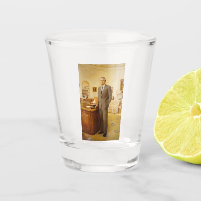 American President James Earl Carter Oval Office Shot Glass (Front)