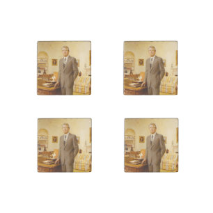 American President James Earl Carter Oval Office Stone Magnet