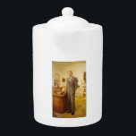 American President James Earl Carter Oval Office Teapot<br><div class="desc">White House Christmas of James Earl Jimmy Carter Jr. family. Jimmy Carter served as the 39th President of the United States from 1977 to 1981. He was awarded the 2002 Nobel Peace Prize for work to find peaceful solutions to international conflicts, to advance democracy and human rights, and to promote...</div>