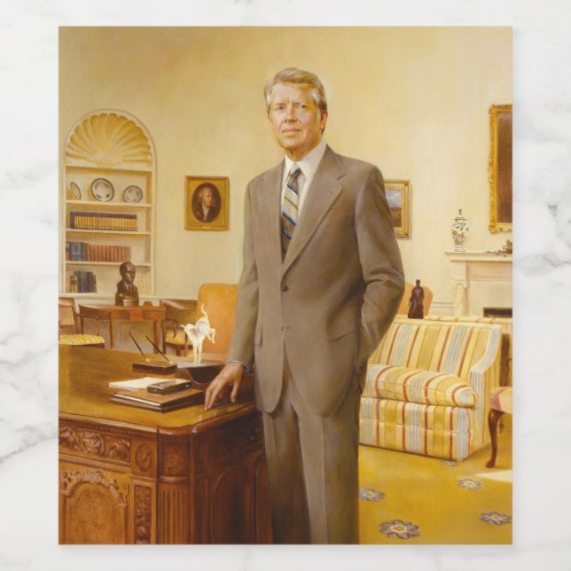 American President James Earl Carter Oval Office Wine Label (Single Label)