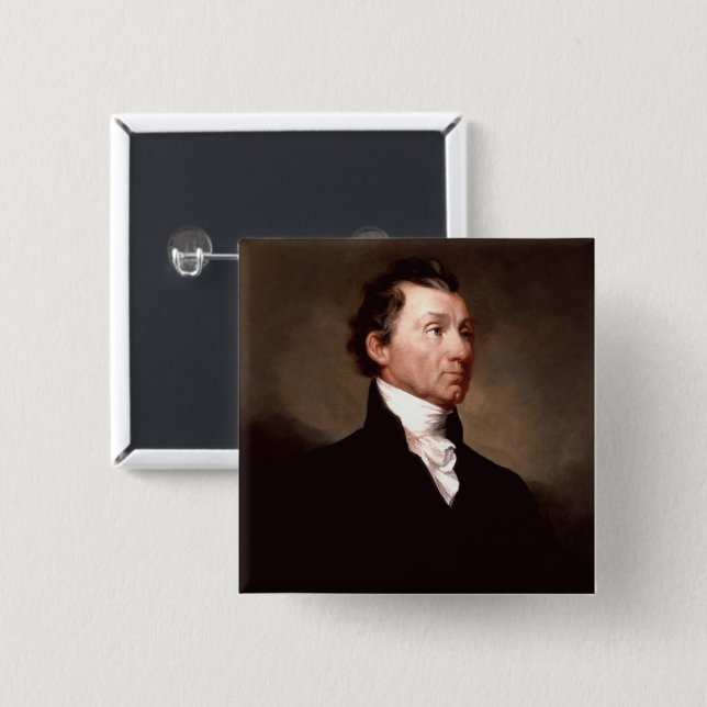 American President James Monroe Portrait Button (Front & Back)