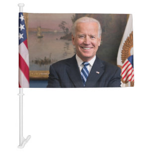 American President Joe Biden as Senator Car Flag