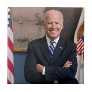 American President Joe Biden as Senator Ceramic Tile