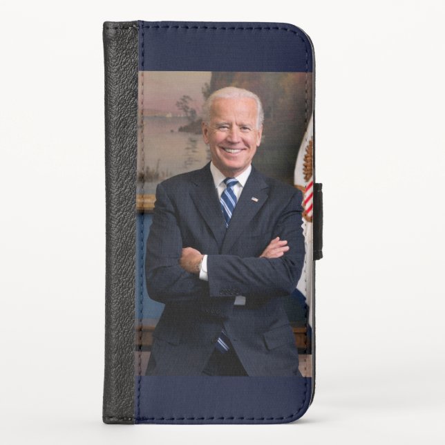 American President Joe Biden as Senator iPhone Wallet Case (Front)