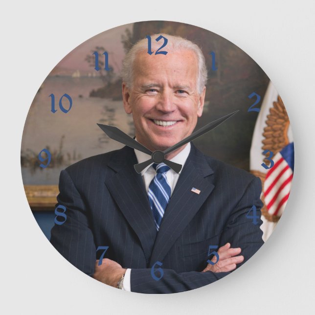 American President Joe Biden as Senator Large Clock (Front)