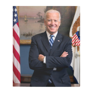 American President Joe Biden as Senator Metal Print