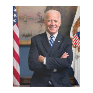 American President Joe Biden as Senator Metal Print