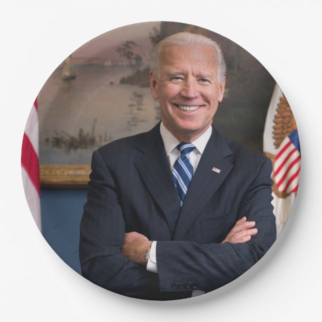 American President Joe Biden as Senator Paper Plates (Front)