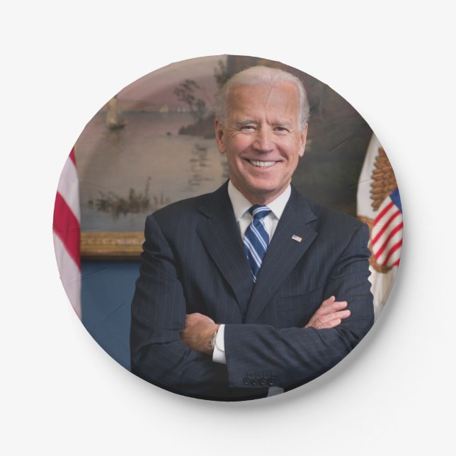 American President Joe Biden as Senator Paper Plates (Front)