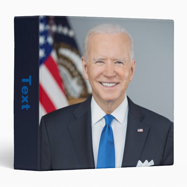 American President Joe Biden White House Photo  3 Ring Binder (Front/Spine)