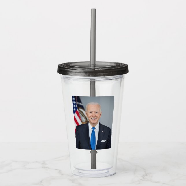 American President Joe Biden White House Photo  Acrylic Tumbler (Front)