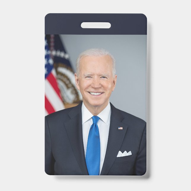 American President Joe Biden White House Photo  Badge (Front)