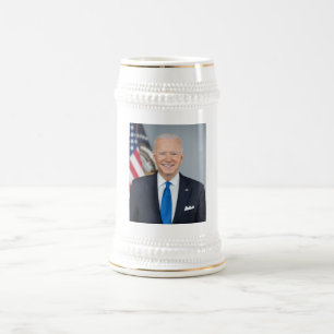 American President Joe Biden White House Photo  Beer Stein