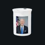 American President Joe Biden White House Photo  Beverage Pitcher<br><div class="desc">American President Joe Biden White House Photo: The photograph captures a moment in time during the Presidency Joe Biden the 46th President of the United States. Sunlight streams through a window, casting a warm glow on the figure of an Biden standing confidently in the center of the frame. Standing tall...</div>