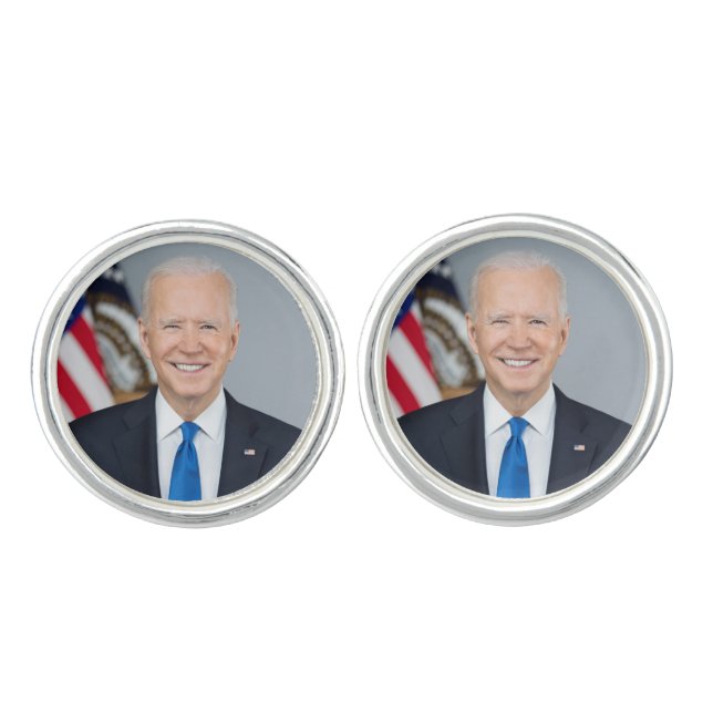 American President Joe Biden White House Photo  Cufflinks (Front)