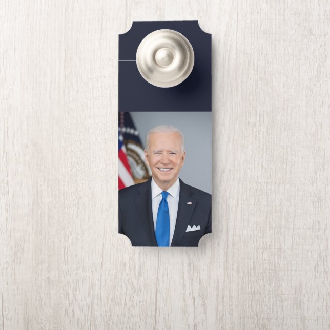 American President Joe Biden White House Photo  Door Hanger (On Knob)